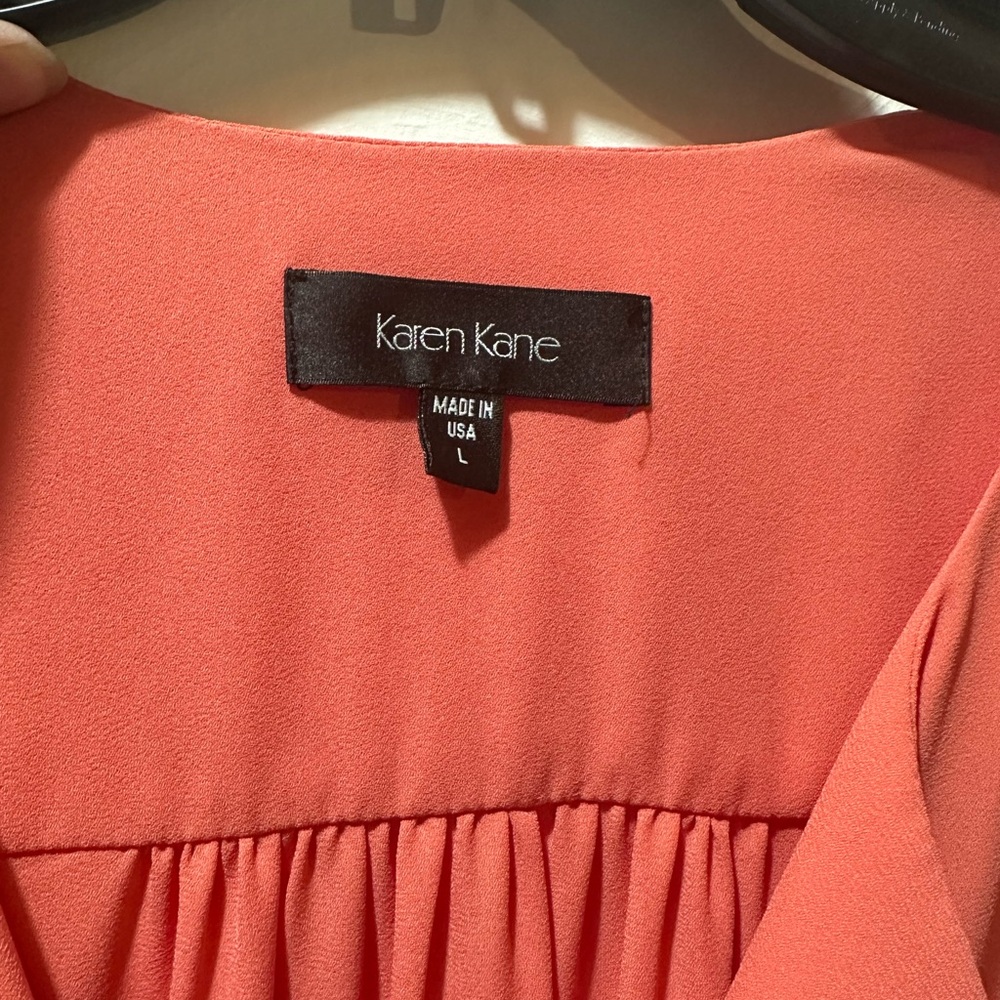 Karen Kane Coral Cuffed Sleeve Blouse - Picture 2 of 6